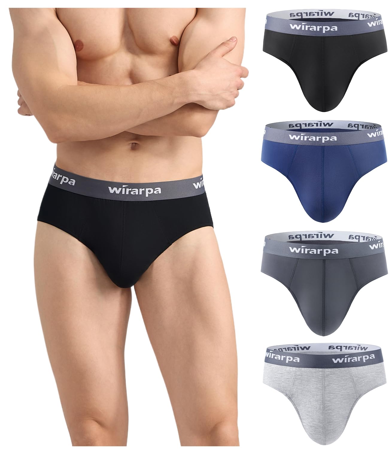 Calzoncillos Wirarpa Modal No Fly Para Hombre, Paquete De 4 Unidades, 3xl - Venta Internacional.
