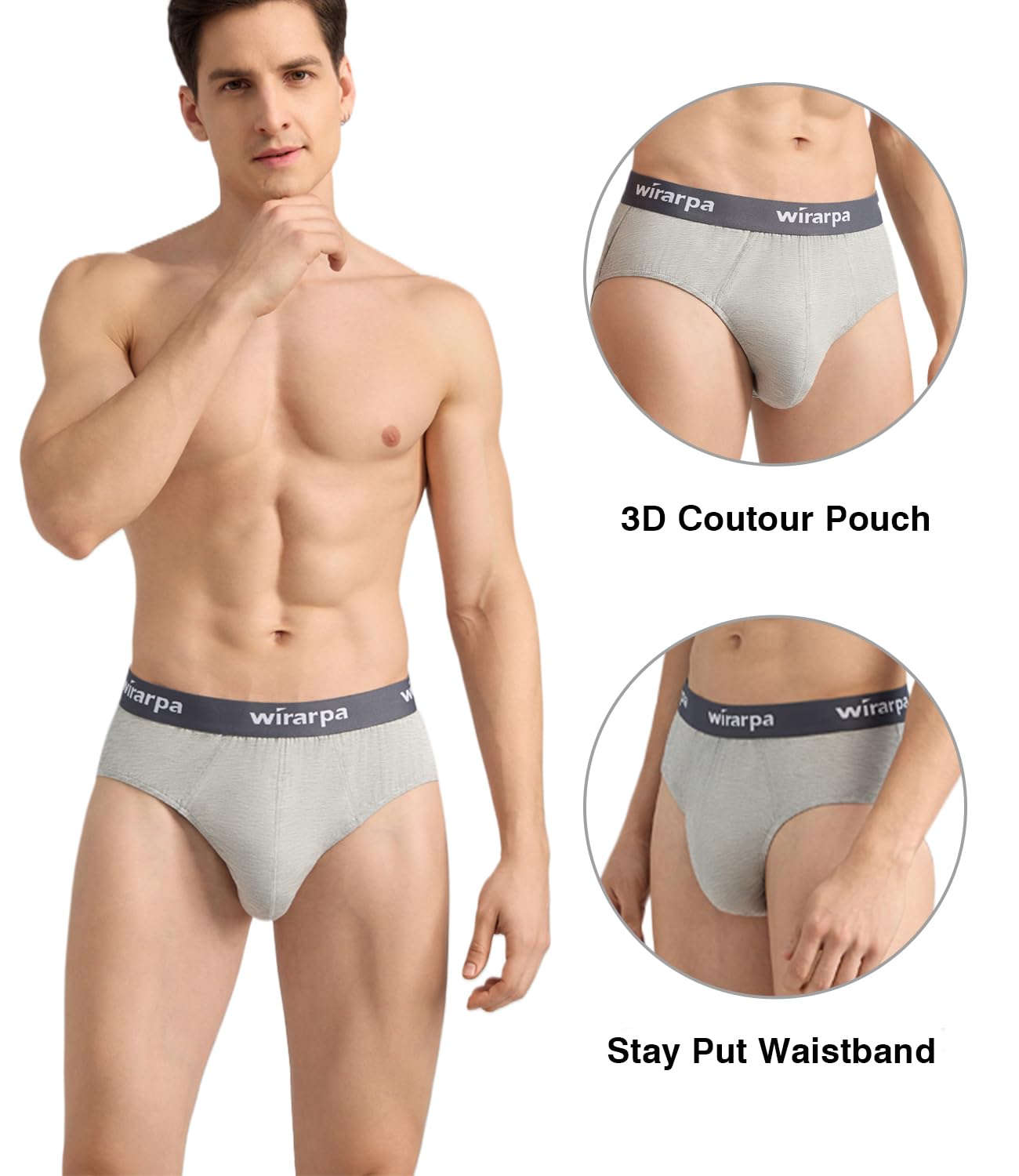 Foto 3 pulgar | Calzoncillos Wirarpa Modal No Fly Para Hombre, Paquete De 4 Unidades, 3xl - Venta Internacional.