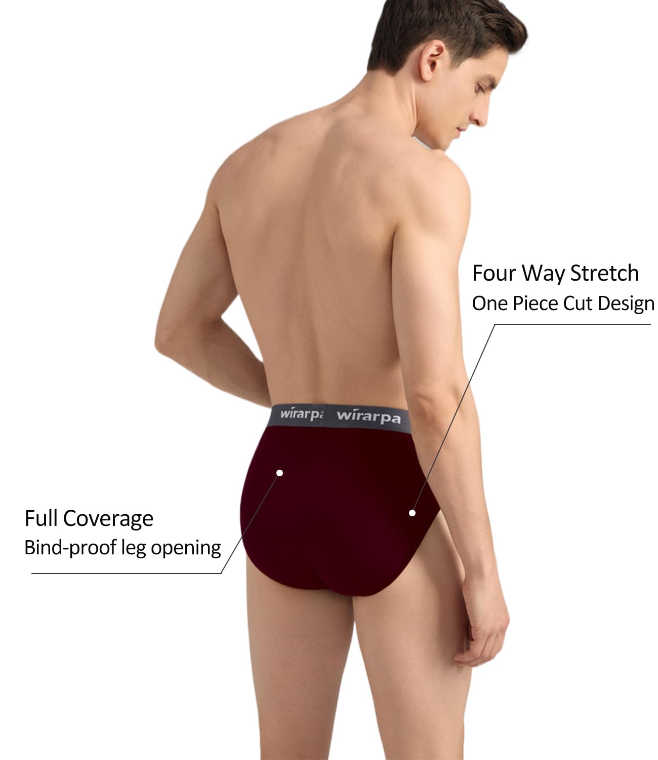 Foto 4 | Calzoncillos Wirarpa Modal No Fly Para Hombre, Paquete De 4, Xxl - Venta Internacional.