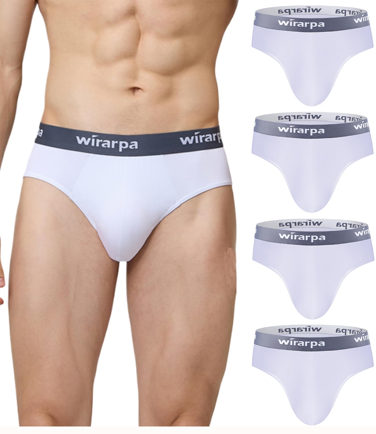 Calzoncillos Wirarpa Modal No Fly Para Hombre, Paquete De 4, Blancos, 3xl - Venta Internacional.