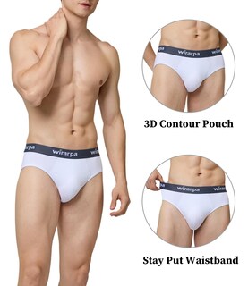 Foto 2 | Calzoncillos Wirarpa Modal No Fly Para Hombre, Paquete De 4, Blancos, 3xl - Venta Internacional.