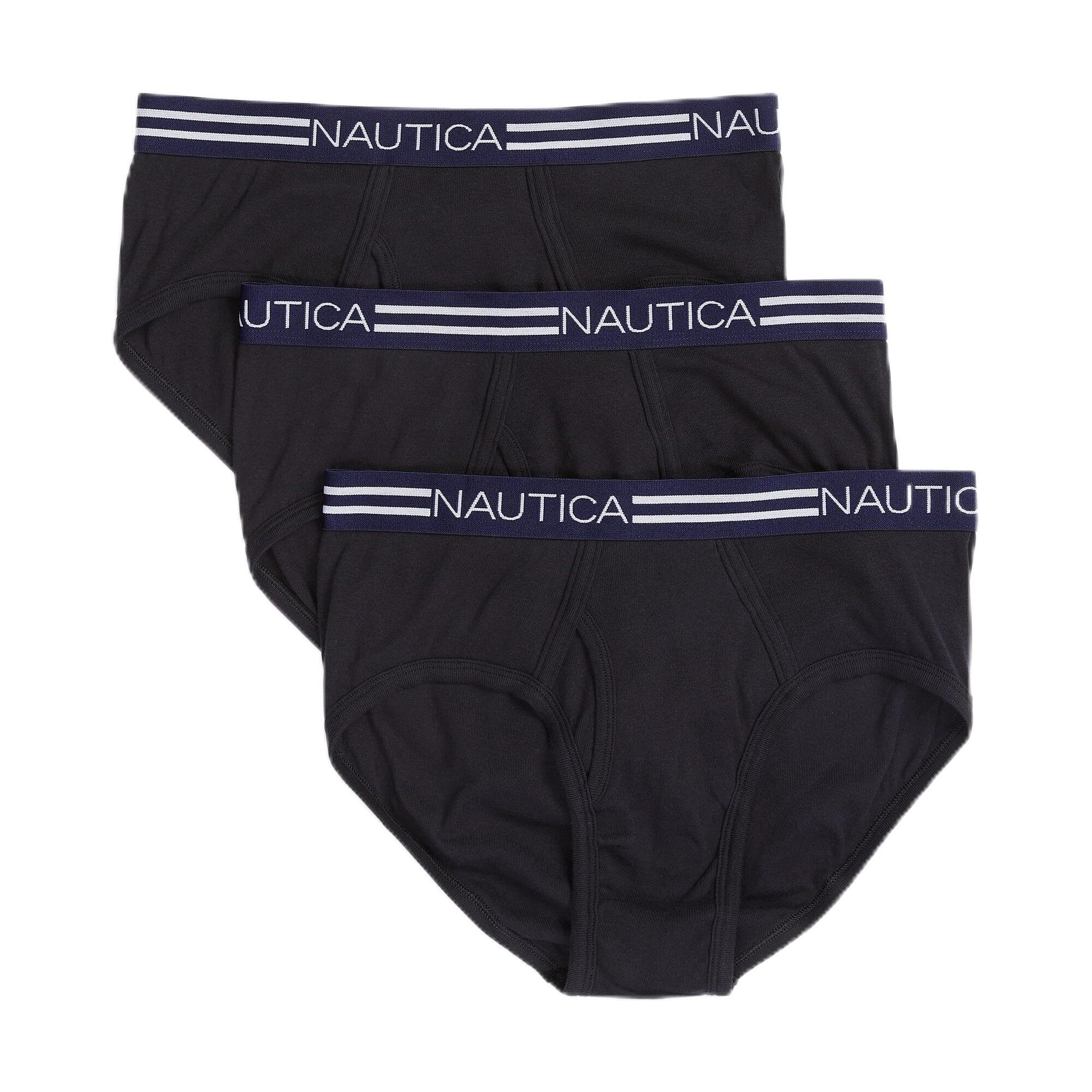 Foto 2 pulgar | Ropa Interior Nautica Comfort Cotton Fly Front Para Hombre, Paquete De 3 Unidades, Color Negro - Venta Internacional.