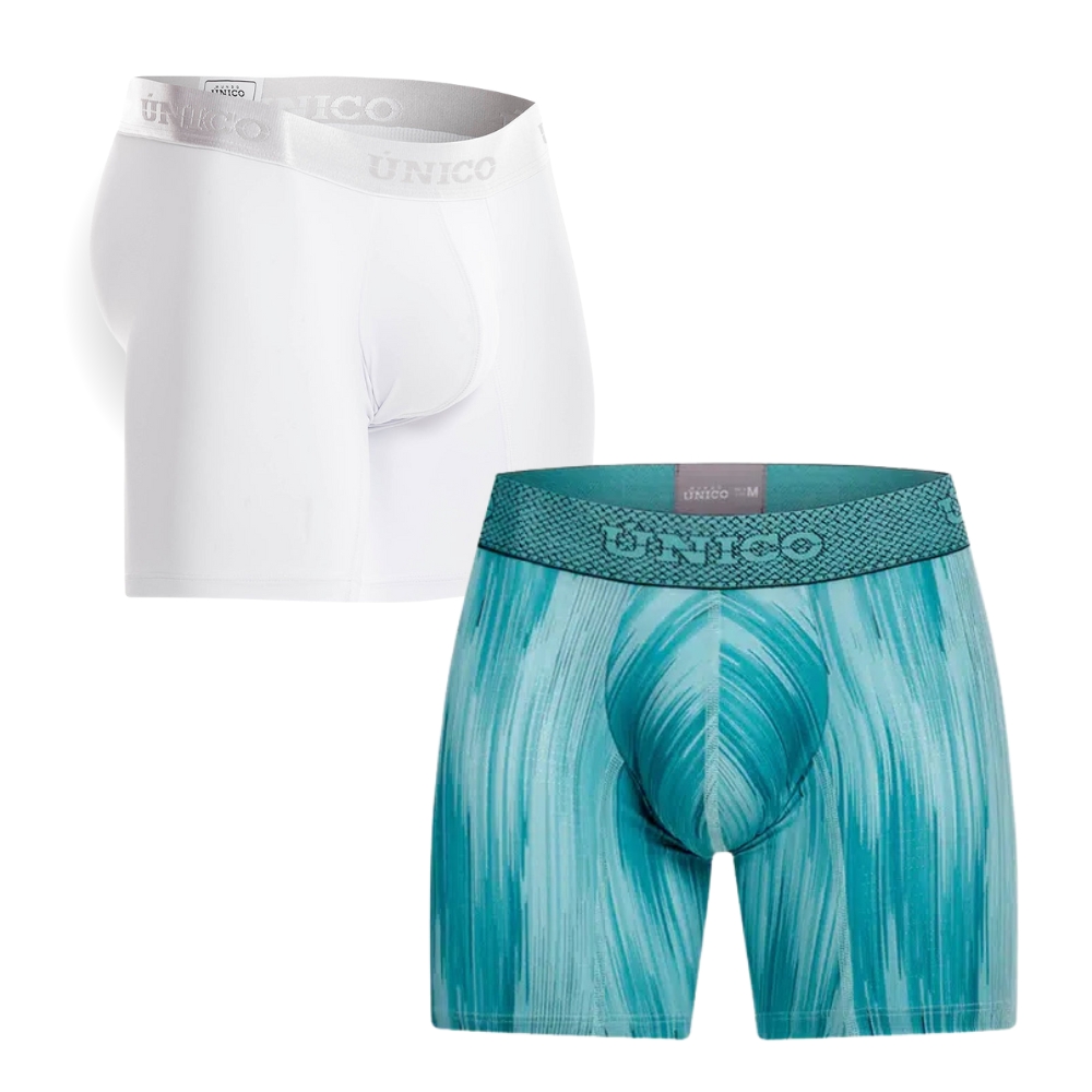 Set De Two Pack Boxer Copa Medio Colombiano De Alta Calidad Para Hombre (2 Boxer Copa Medio Para Hombre) Talla M
