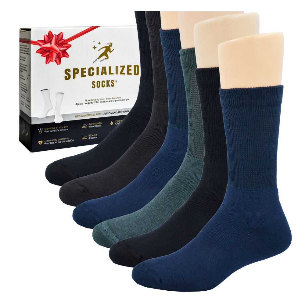 Foto 2 pulgar | Calcetín de algodón afelpados largo Specialized socks colores surtidos 6 pares para hombre