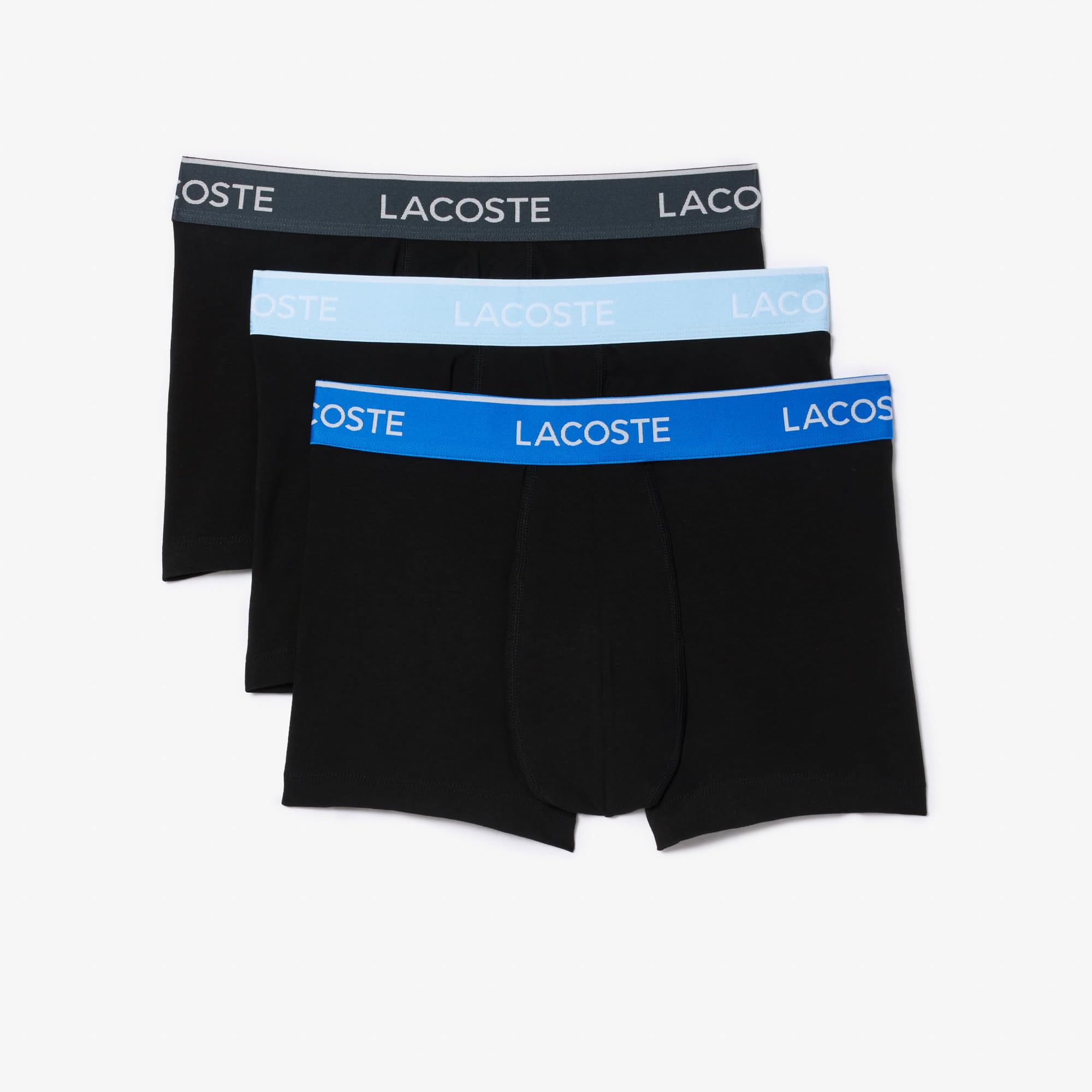 Foto 2 pulgar | Trunks Lacoste Algodón Elástico Essentials Para Hombre, Paquete De 3 Unidades, Color Negro - Venta Internacional.