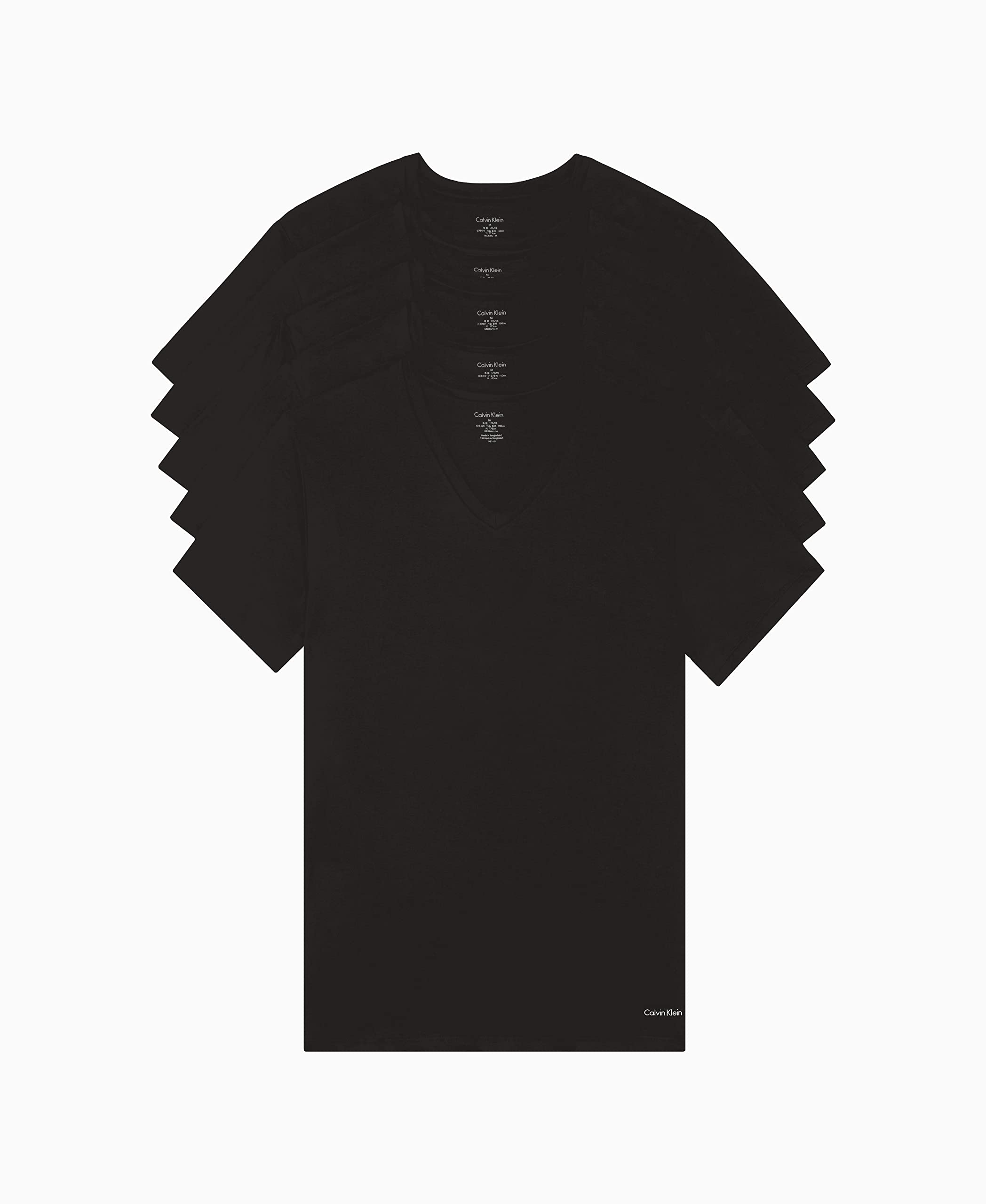 Foto 5 pulgar | Camiseta Calvin Klein Negra para Hombre 5 Piezas - Venta Internacional