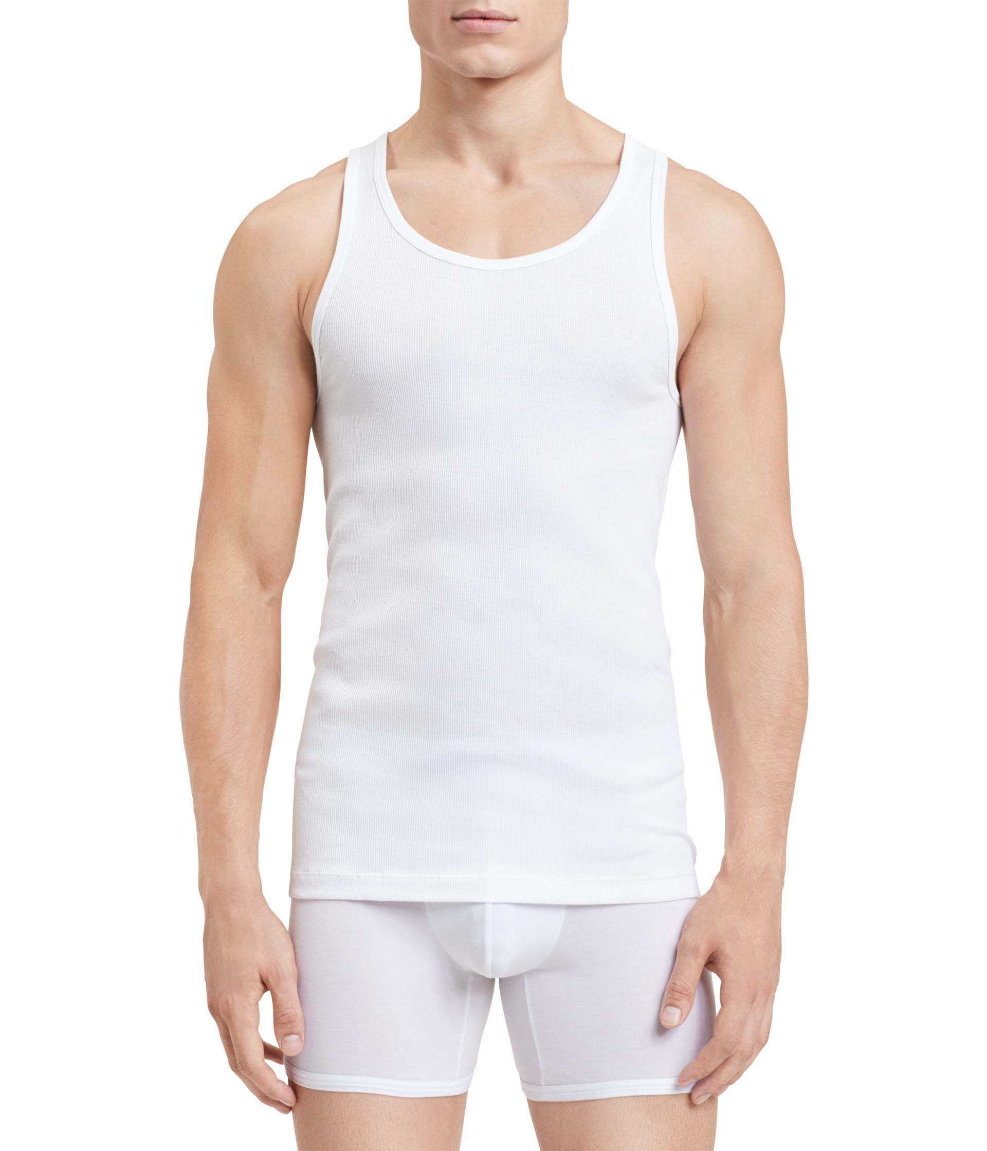 Foto 3 pulgar | Camiseta sin Mangas Calvin Klein Blanca Algodón para Hombre - Venta Internacional