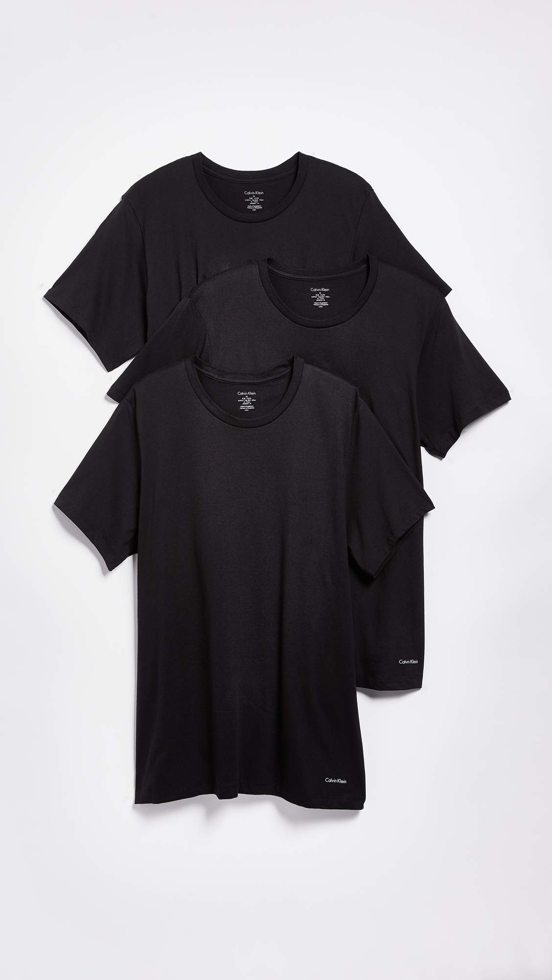 Foto 3 pulgar | Camisetas Calvin Klein Negras para Hombre 3 Piezas - Venta Internacional