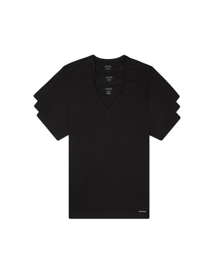 Camisetas Calvin Klein Cotton Classics Negras 3 Piezas para Hombre - Venta Internacional