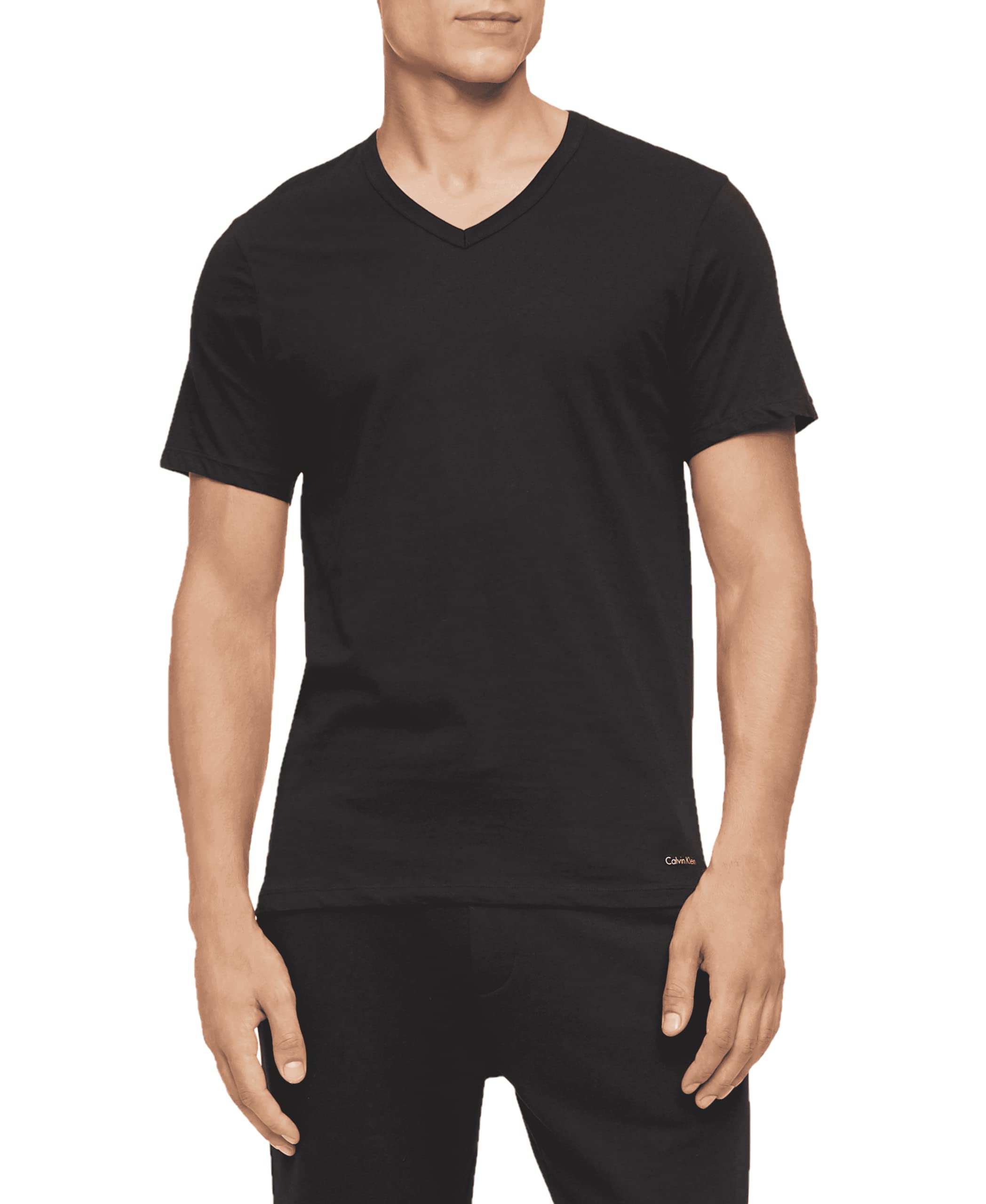 Foto 2 | Camisetas Calvin Klein Cotton Classics Negras 3 Piezas para Hombre - Venta Internacional