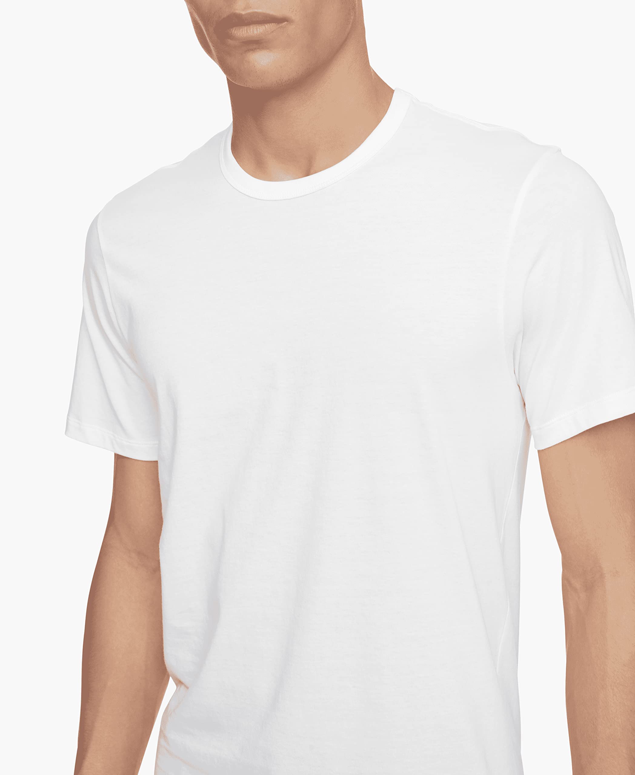 Foto 4 pulgar | Camiseta Calvin Klein Blanca Cotton Slim Fit Cuello Redondo para Hombre - Venta Internacional