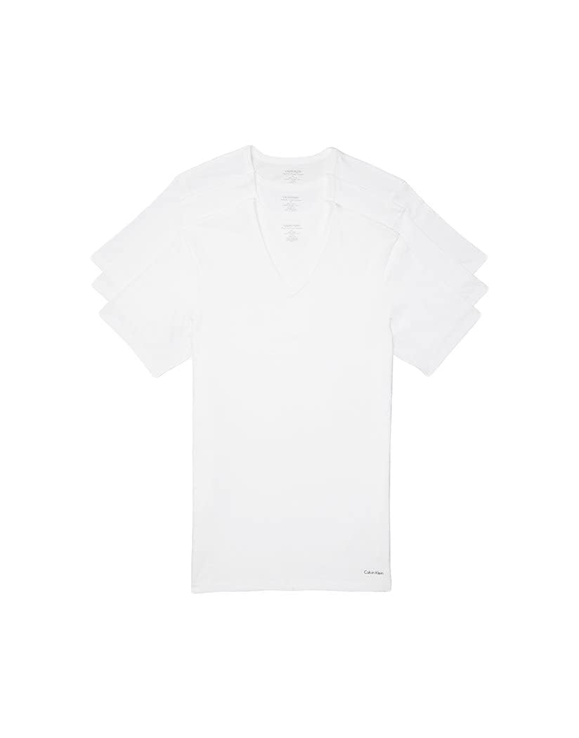 Foto 2 pulgar | Camiseta Calvin Klein de Algodón Clásica Corte Ajustado Cuello en V  para Hombre - Venta Internacional