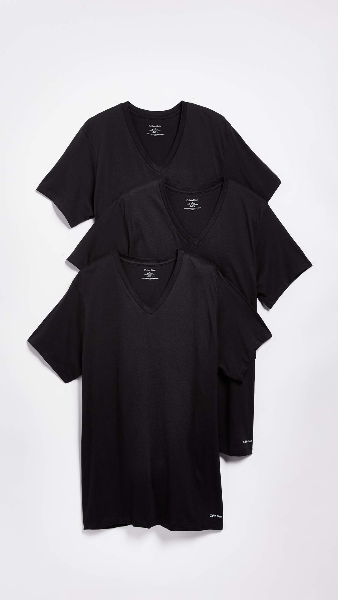 Foto 4 | Camisetas Calvin Klein Negras 3 Piezas para Hombre-Venta Internacional