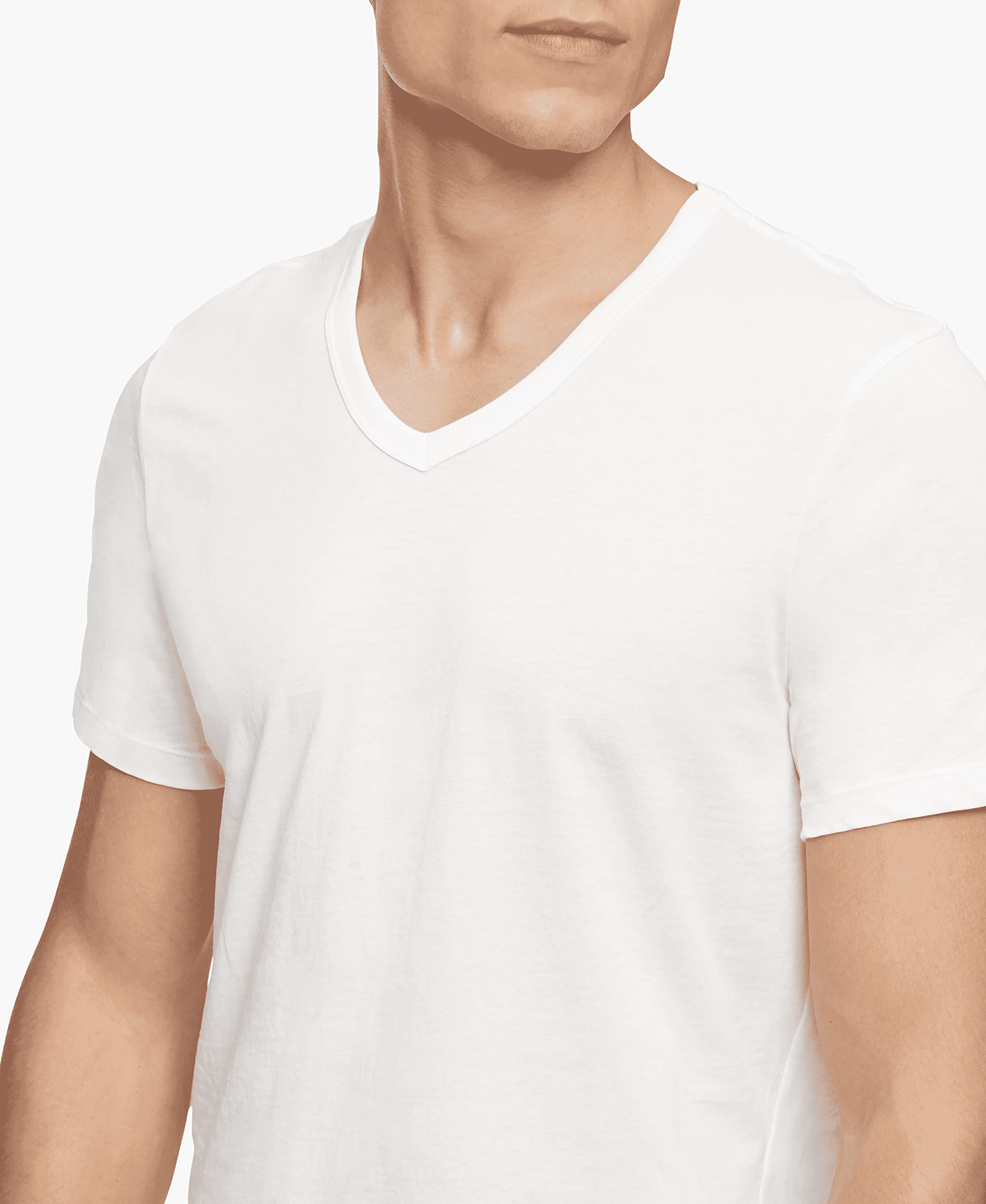 Foto 5 pulgar | Camiseta Interior Calvin Klein Cotton Classic Slim Blanco 5 Piezas - Venta Internacional