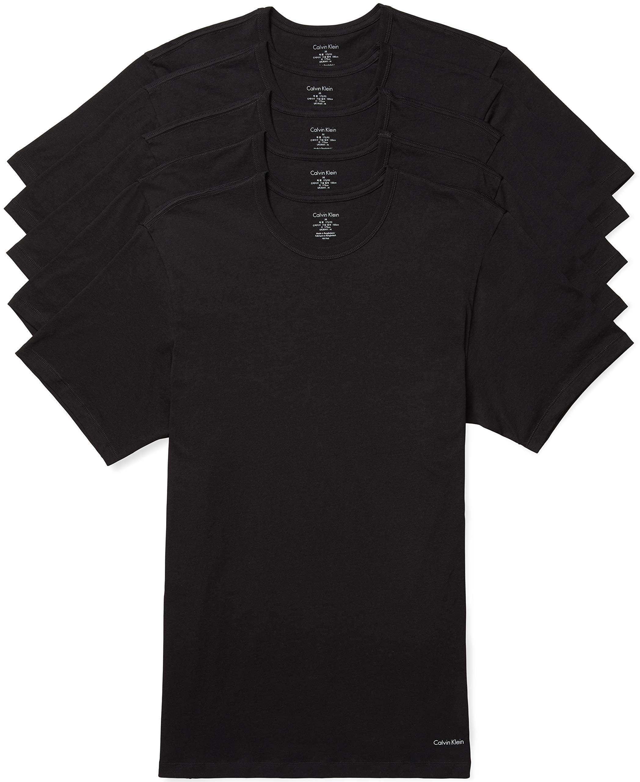 Camiseta Calvin Klein 100% Algodón Para Hombre, Paquete De 5, Negra Xl - Venta Internacional.