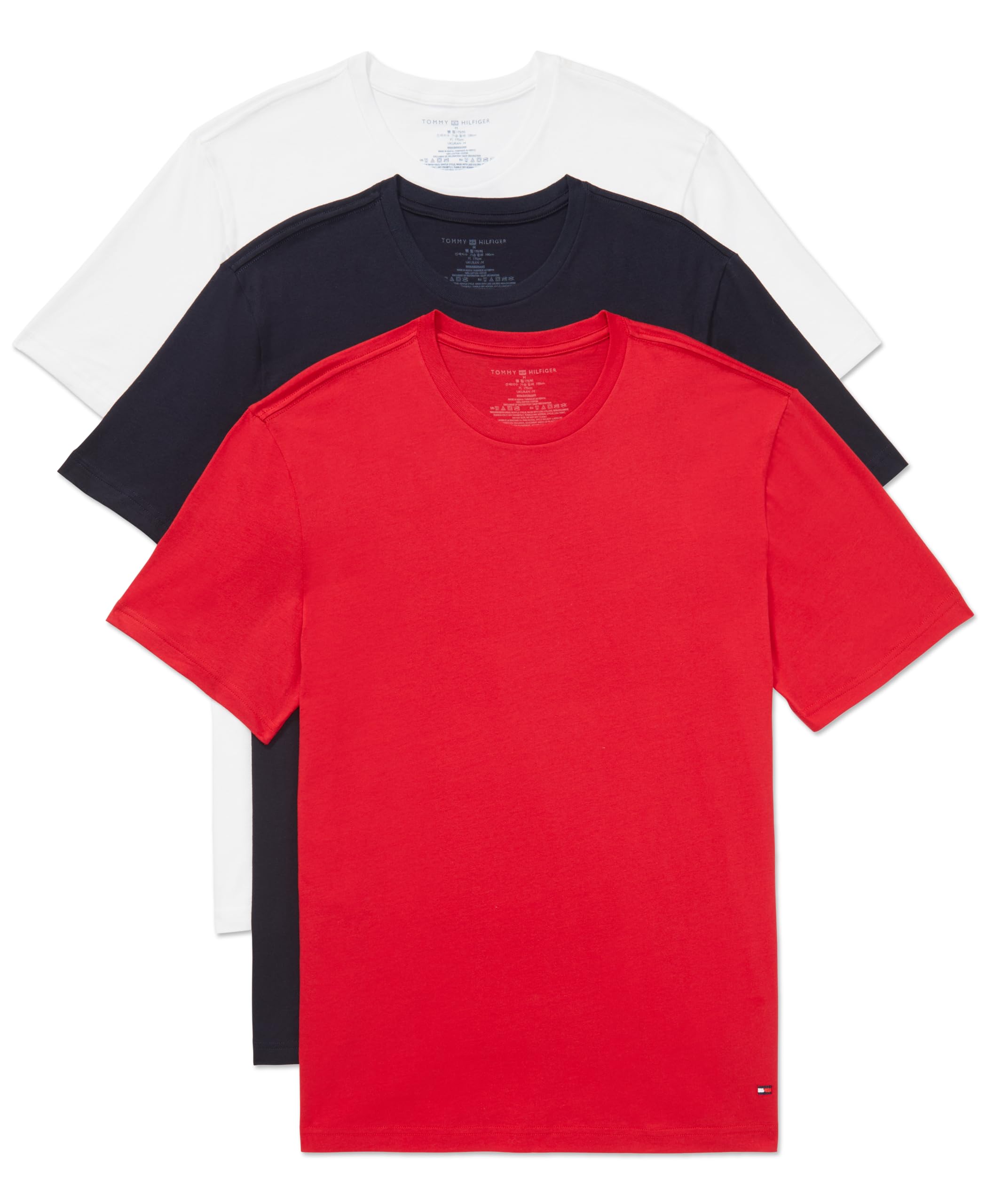 Camisetas Tommy Hilfiger De Algodón Clásicas Para Hombre, Paquete De 3 - Venta Internacional.