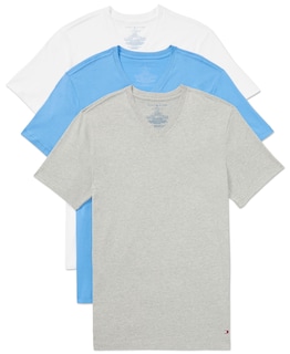 Foto 1 | Camisetas Tommy Hilfiger De Algodón Clásico Con Cuello En V Para Hombre, X3 - Venta Internacional.