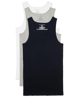Foto 1 | Camisetas Tommy Hilfiger De Algodón Clásico Con Cuello En V Para Hombre, X3 - Venta Internacional.