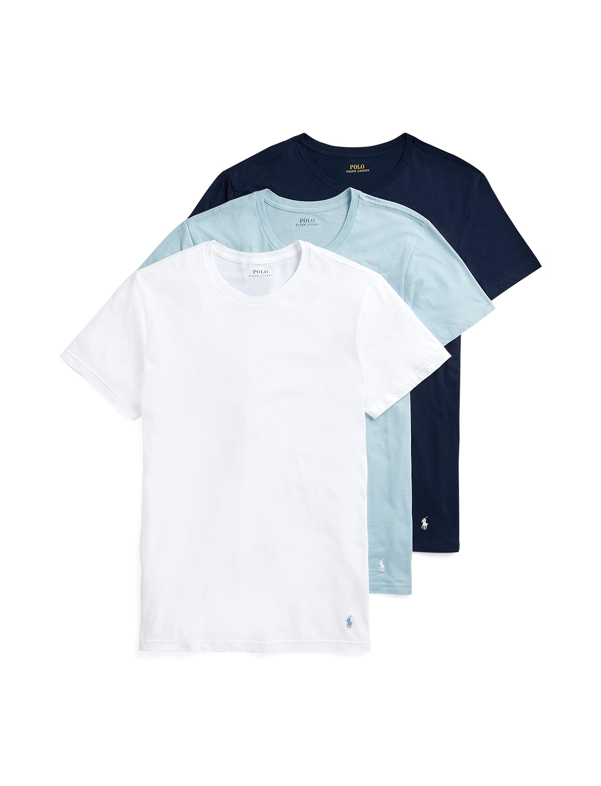 Foto 1 | Camiseta Polo Ralph Lauren Classic Fit De Algodón, Paquete De 3 Unidades, Para Hombre - Venta Internacional.
