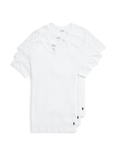 Foto 1 | Camiseta Polo Ralph Lauren, Ropa Interior Ajustada, Paquete De 3, Color Blanco - Venta Internacional.