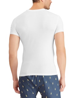 Foto 3 | Camiseta Polo Ralph Lauren, Ropa Interior Ajustada, Paquete De 3, Color Blanco - Venta Internacional.
