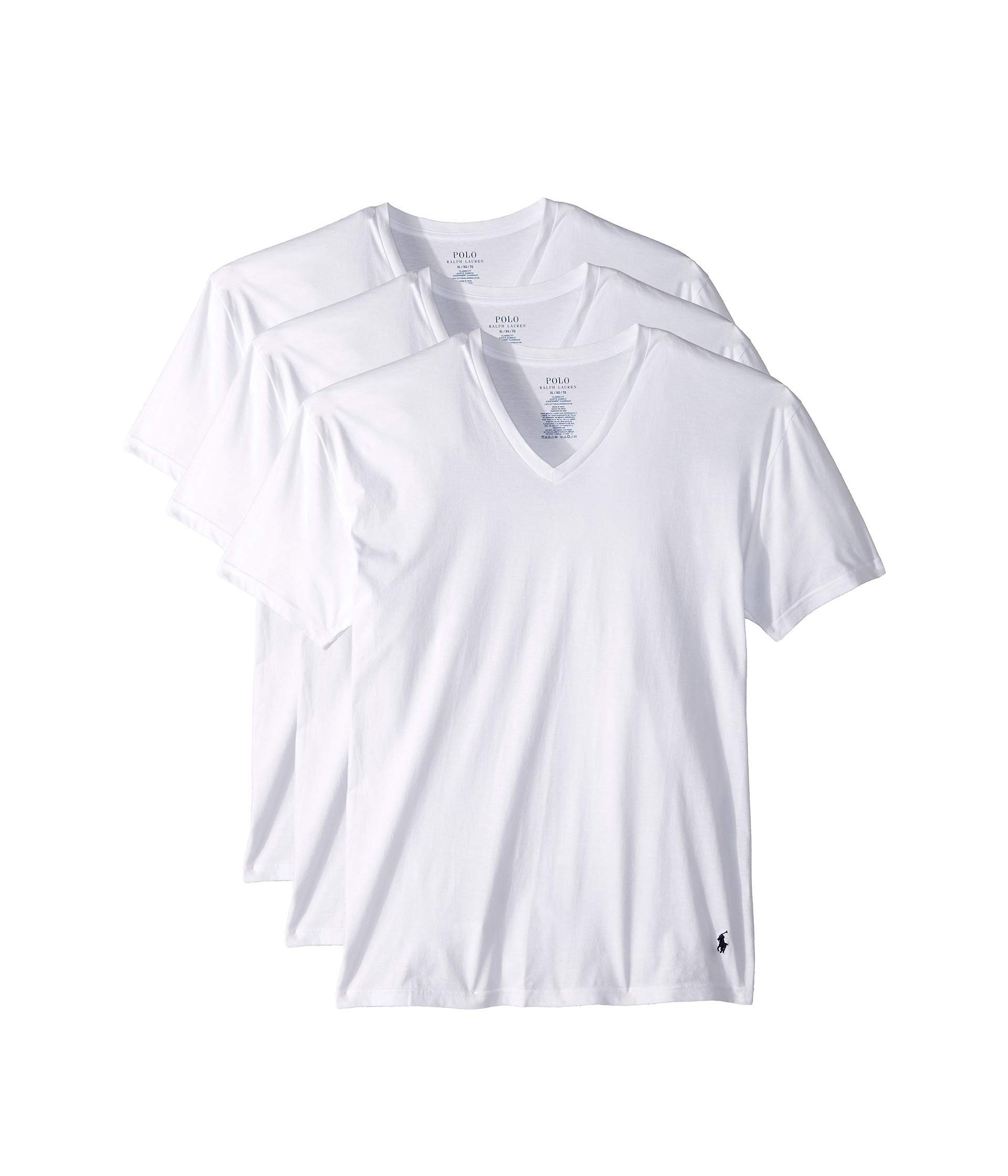Foto 2 pulgar | Camiseta Polo Ralph Lauren De Corte Clásico Con Cuello En V Que Absorbe La Humedad, Paquete De 3 - Venta Internacional.