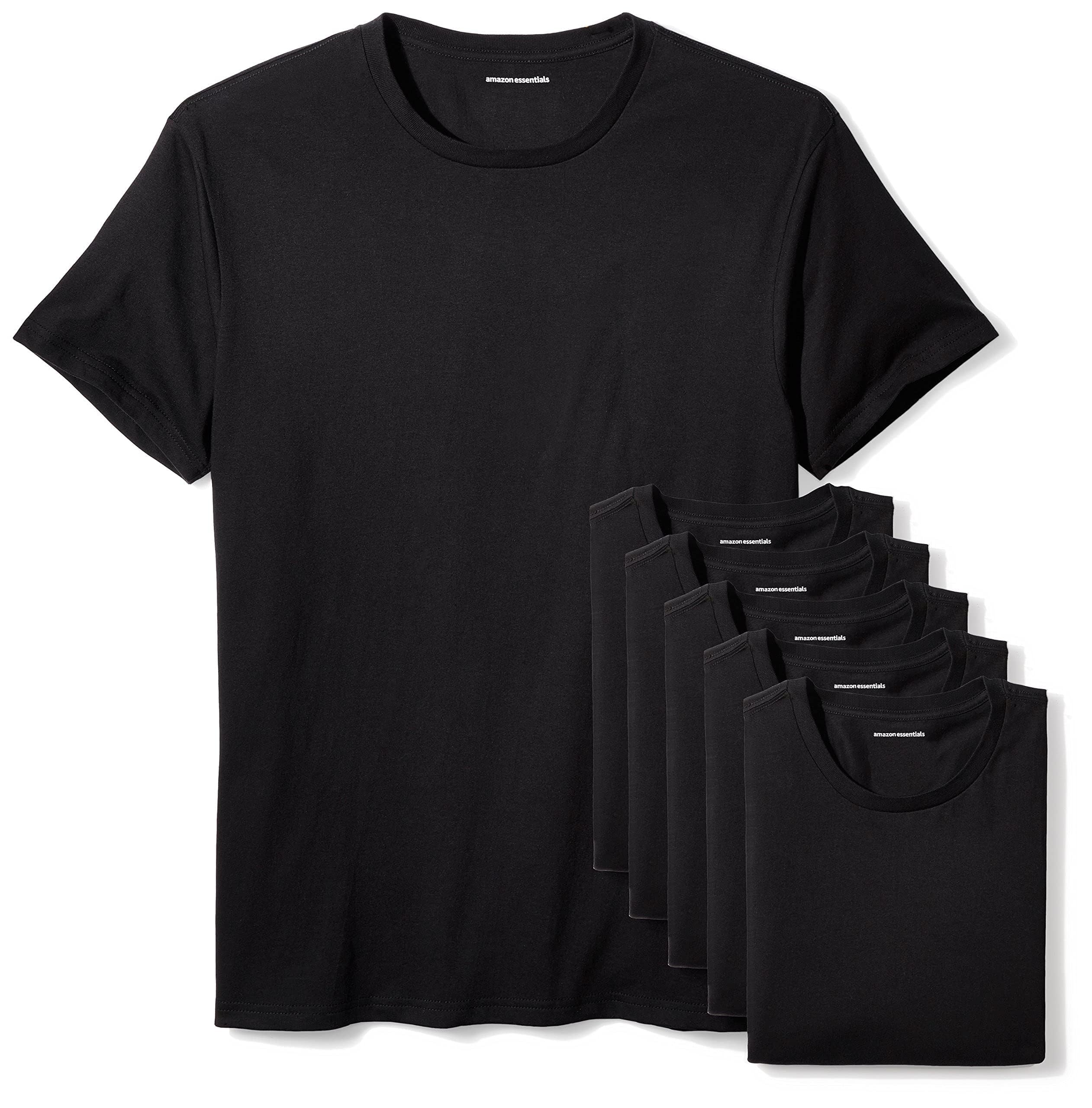 Foto 2 pulgar | Camisetas Amazon Essentials Con Cuello Redondo Para Hombre, Paquete De 6, Negras - Venta Internacional.