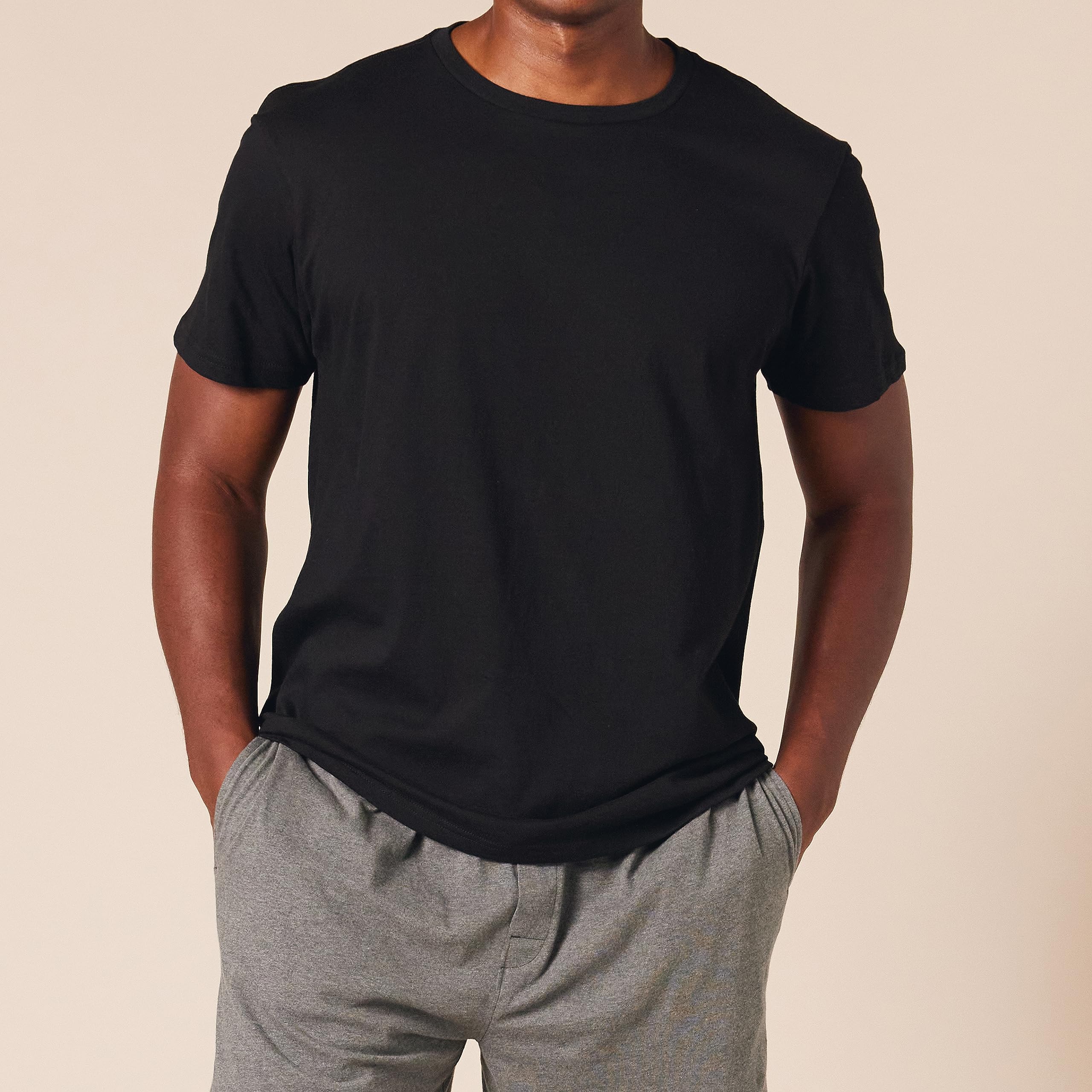 Foto 7 pulgar | Camisetas Amazon Essentials Con Cuello Redondo Para Hombre, Paquete De 6, Negras - Venta Internacional.