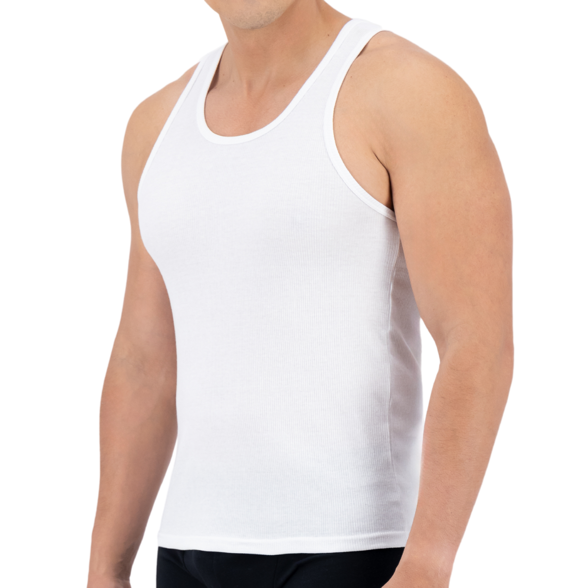 Camiseta Acanalada Rib 2x2 Trueno Caballero Ropa Interior Para Hombre 2 Piezas