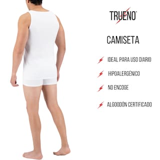 Foto 2 | Camiseta Trueno Caballero Ropa Interior Para Hombre 3 Piezas