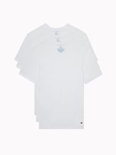 Foto 1 | Camiseta Tommy Hilfiger De Algodón Con Cuello En V Para Hombre, Paquete De 3 Unidades, Color Blanco - Venta Internaci