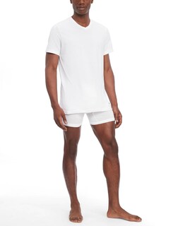 Foto 4 | Camiseta Tommy Hilfiger De Algodón Con Cuello En V Para Hombre, Paquete De 3 Unidades, Color Blanco - Venta Internaci