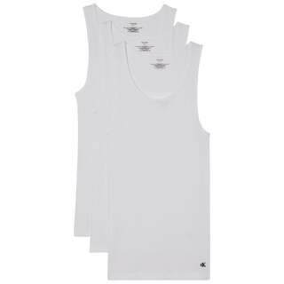 Foto 1 | Pack De 3 Camisetas Sin Mangas Calvin Klein Para Hombre, Algodón, Color Blanco, Talla L - Venta Internacional.