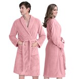 Bata De Baño Unisex Unitalla Real Textil Rosa Absorbente