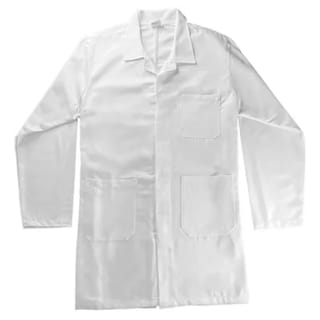 Foto 4 | Bata Laboratorio Blanca Uniforme Médico 100% Algodón Unisex