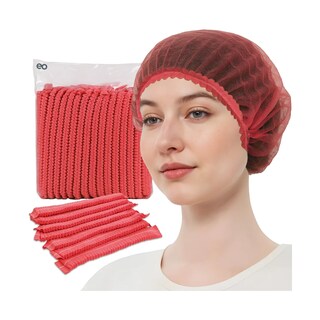 Foto 1 | 200 Piezas Gorra Plisada Gorra Plisada Desechable Eo Safe Imports Esi-19406 Rojo