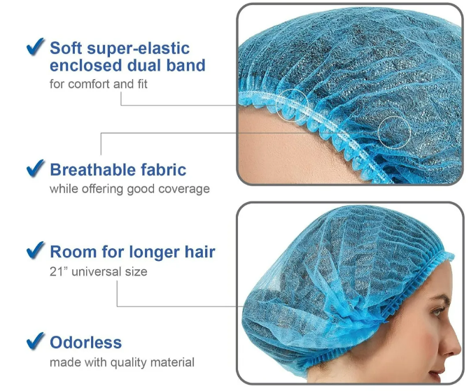 Foto 3 pulgar | Xtellar Gorro De Protección Plisado Desechable Extra Cómodo - Paquete De 200 Unidades