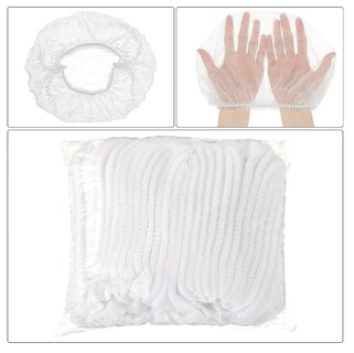 Foto 4 | Xtellar Gorro De Protección Plisado Desechable Extra Cómodo - Paquete De 200 Unidades