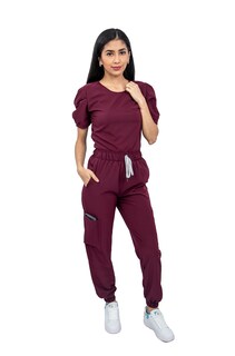 Foto 1 | Pijama Quirúrgica Jogger Stretch Antifluido Scrub Eliz Vino