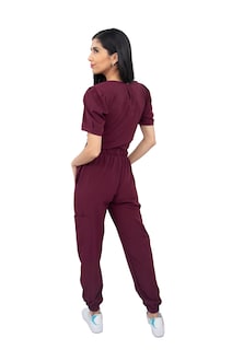 Foto 5 | Pijama Quirúrgica Jogger Stretch Antifluido Scrub Eliz Vino
