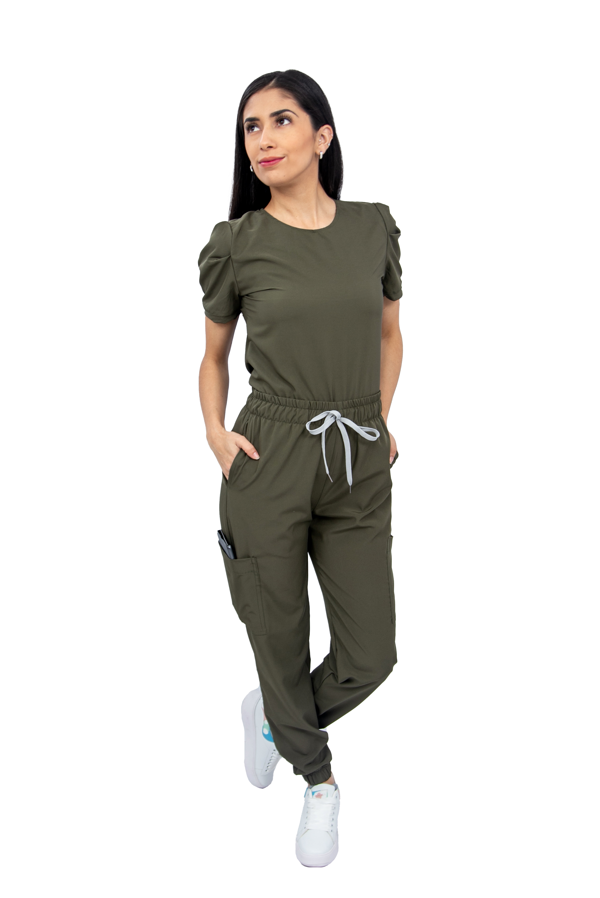 Foto 2 pulgar | Pijama Quirúrgica Antifluido Scrub Verde para Mujer