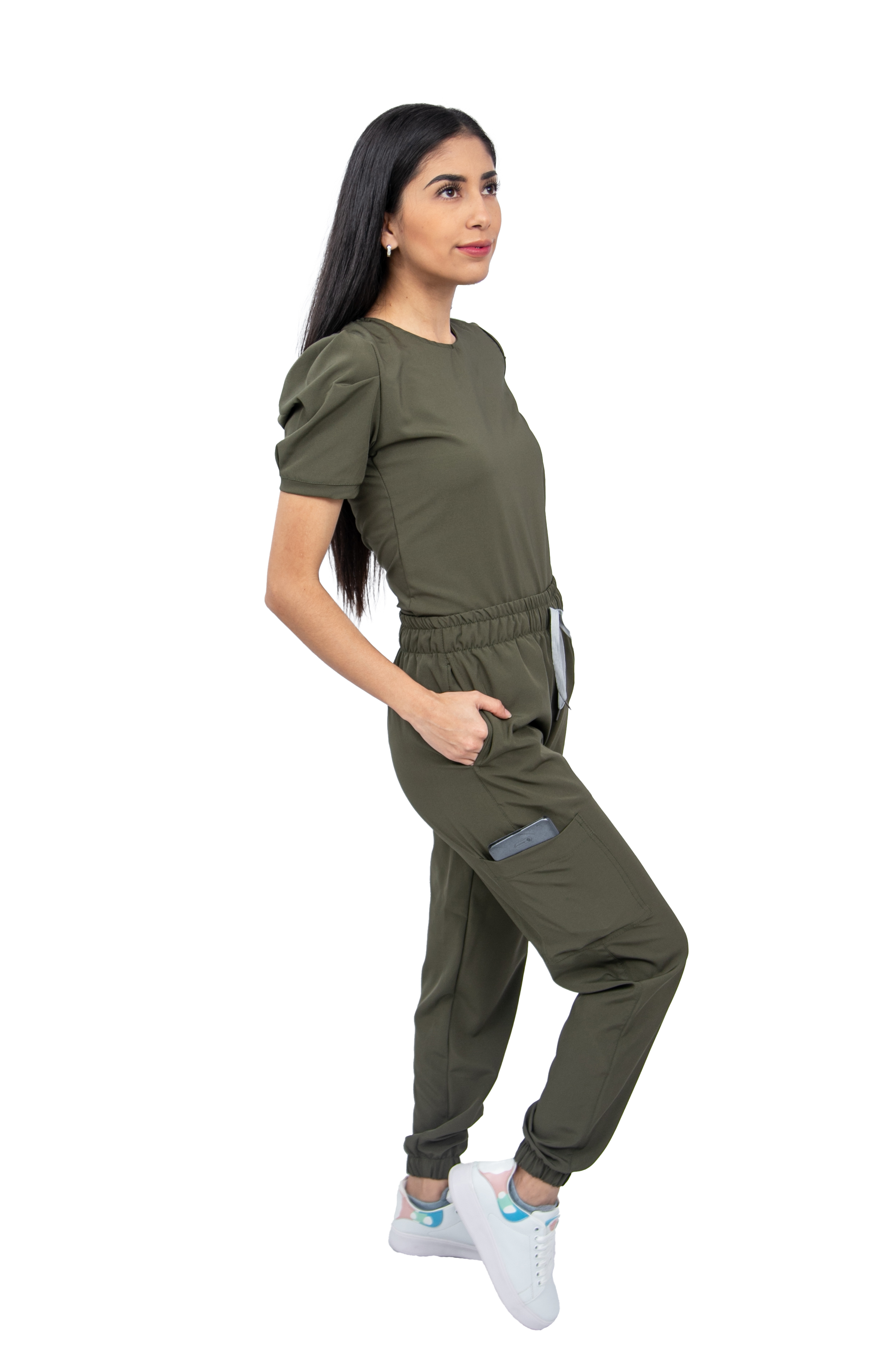 Foto 4 pulgar | Pijama Quirúrgica Antifluido Scrub Verde para Mujer