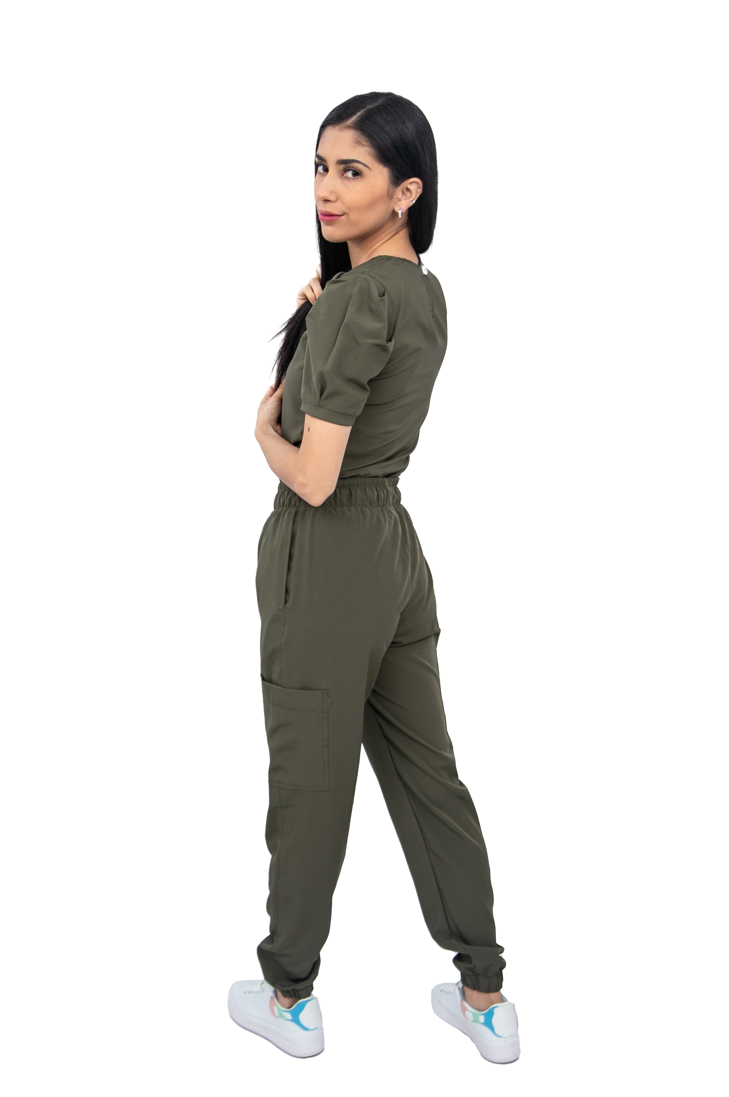 Foto 5 | Pijama Quirúrgica Antifluido Scrub Verde para Mujer