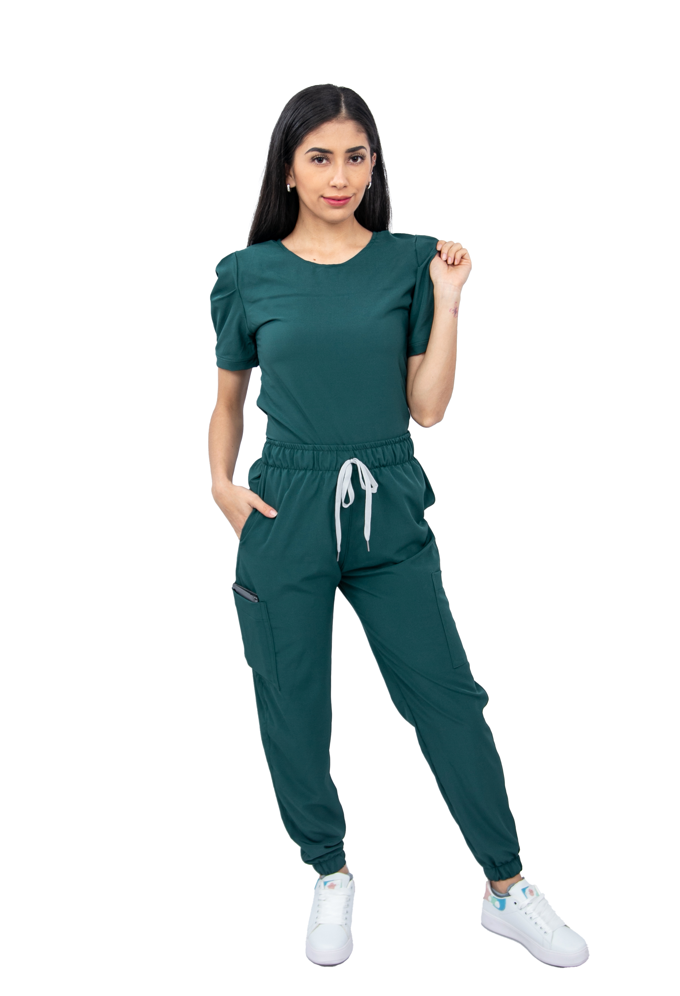 Foto 2 pulgar | Pijama Quirúrgica Antifluido Scrub Verde para Mujer