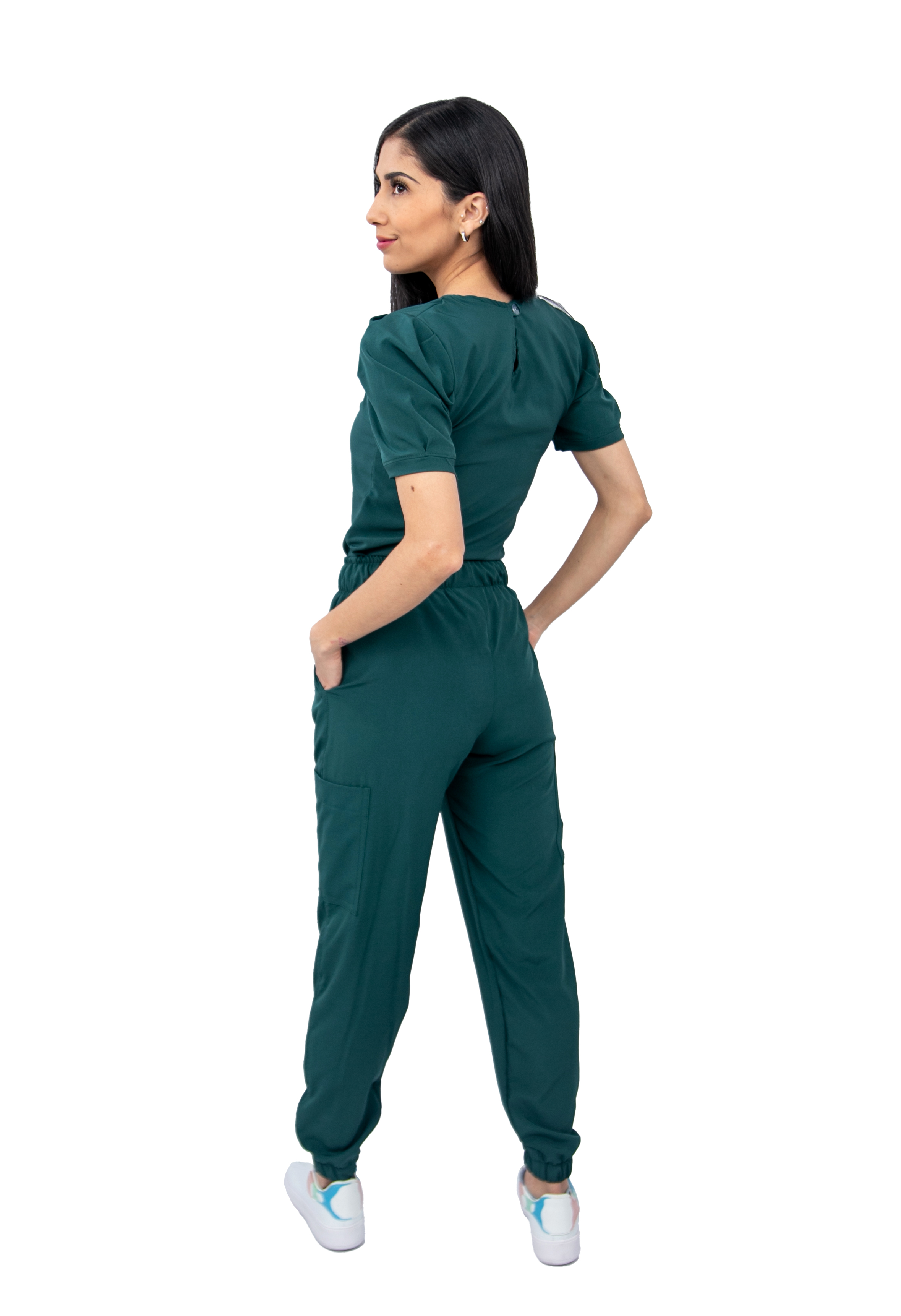 Foto 6 pulgar | Pijama Quirúrgica Antifluido Scrub Verde para Mujer