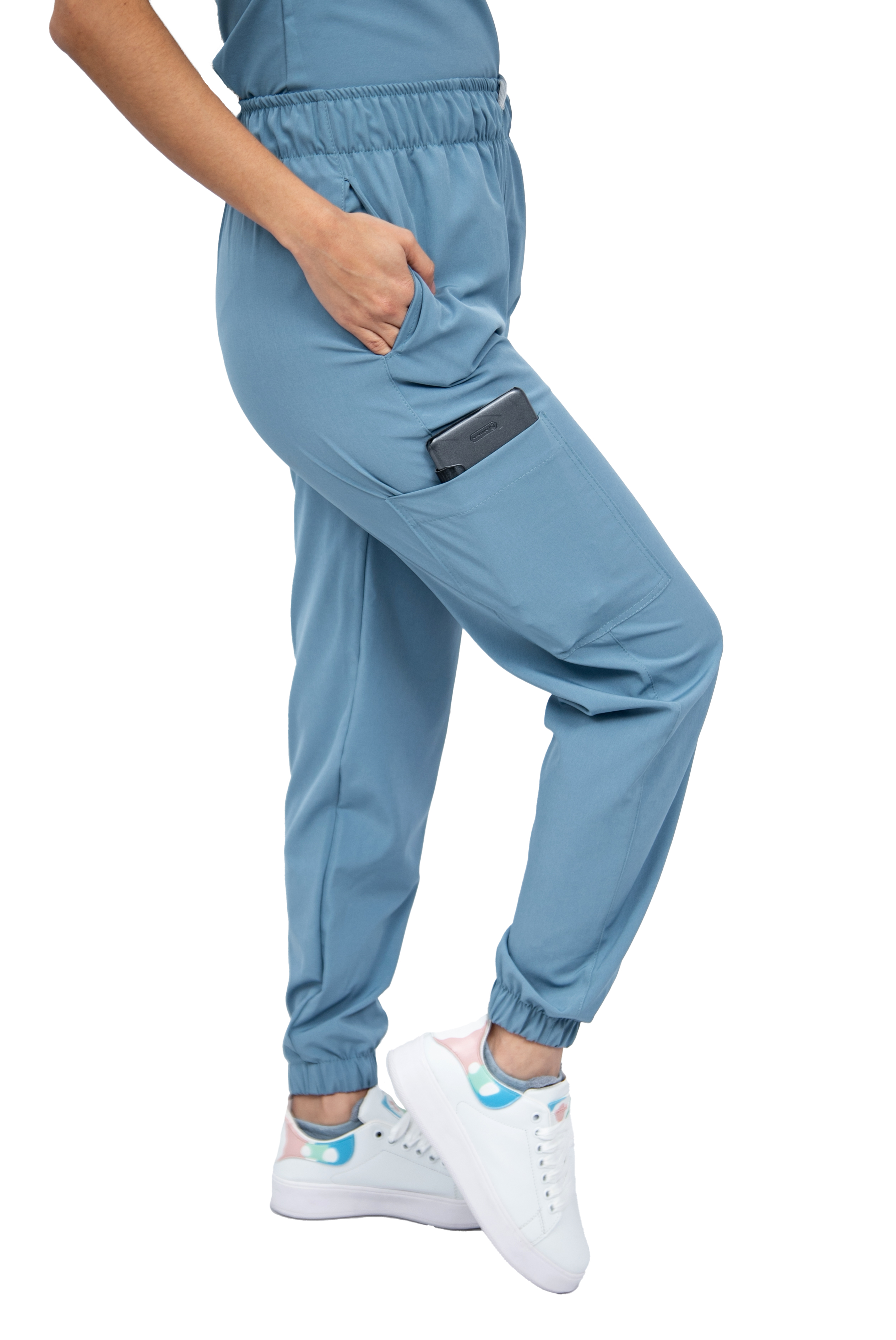 Foto 5 pulgar | Pijama Quirúrgica Mujer Jogger Stretch Antifluido Scrub Eliz Neblina