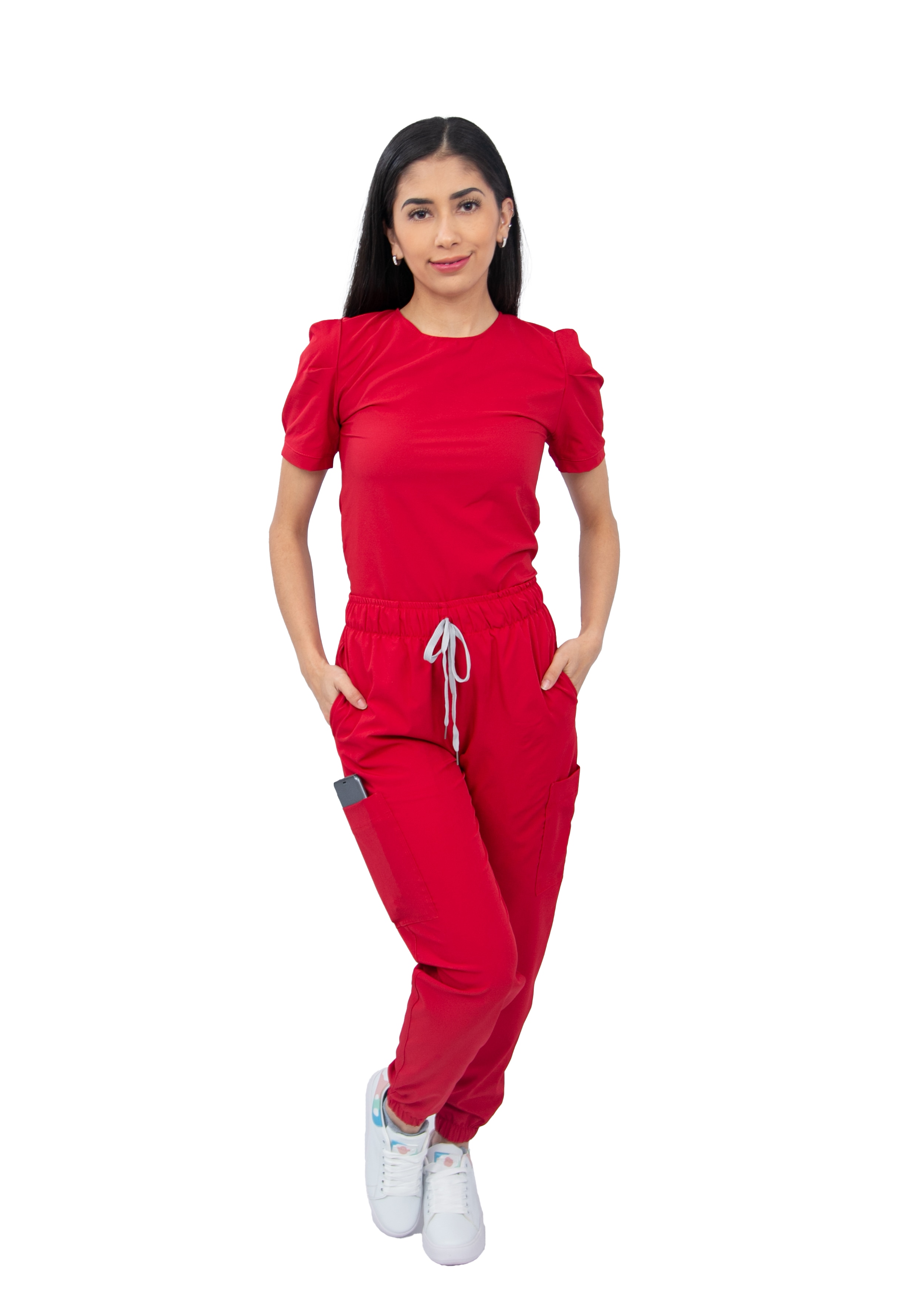 Pijama Quirúrgica Antifluido Scrub Roja para Mujer $498