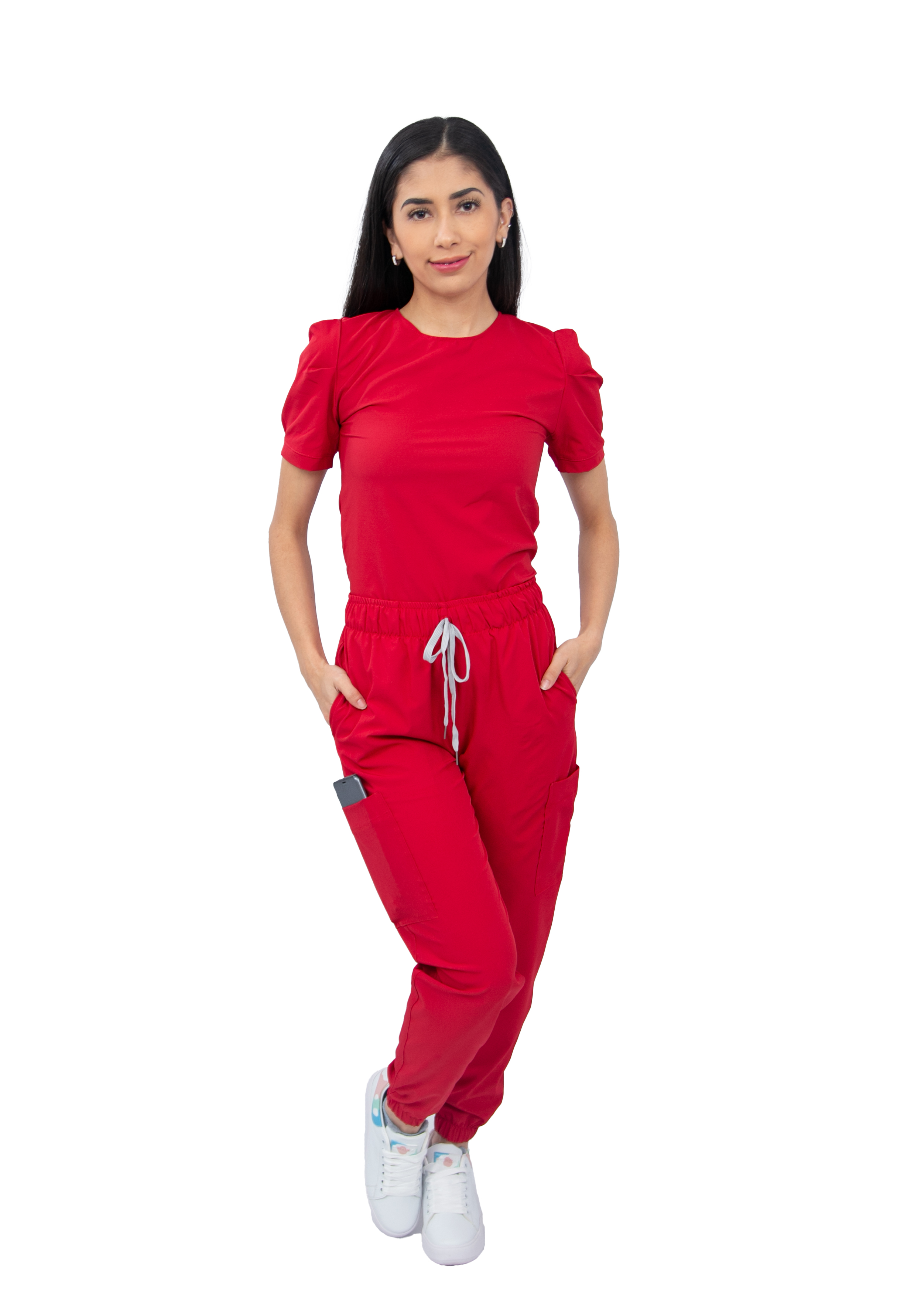 Foto 1 | Pijama Quirúrgica Antifluido Scrub Roja para Mujer