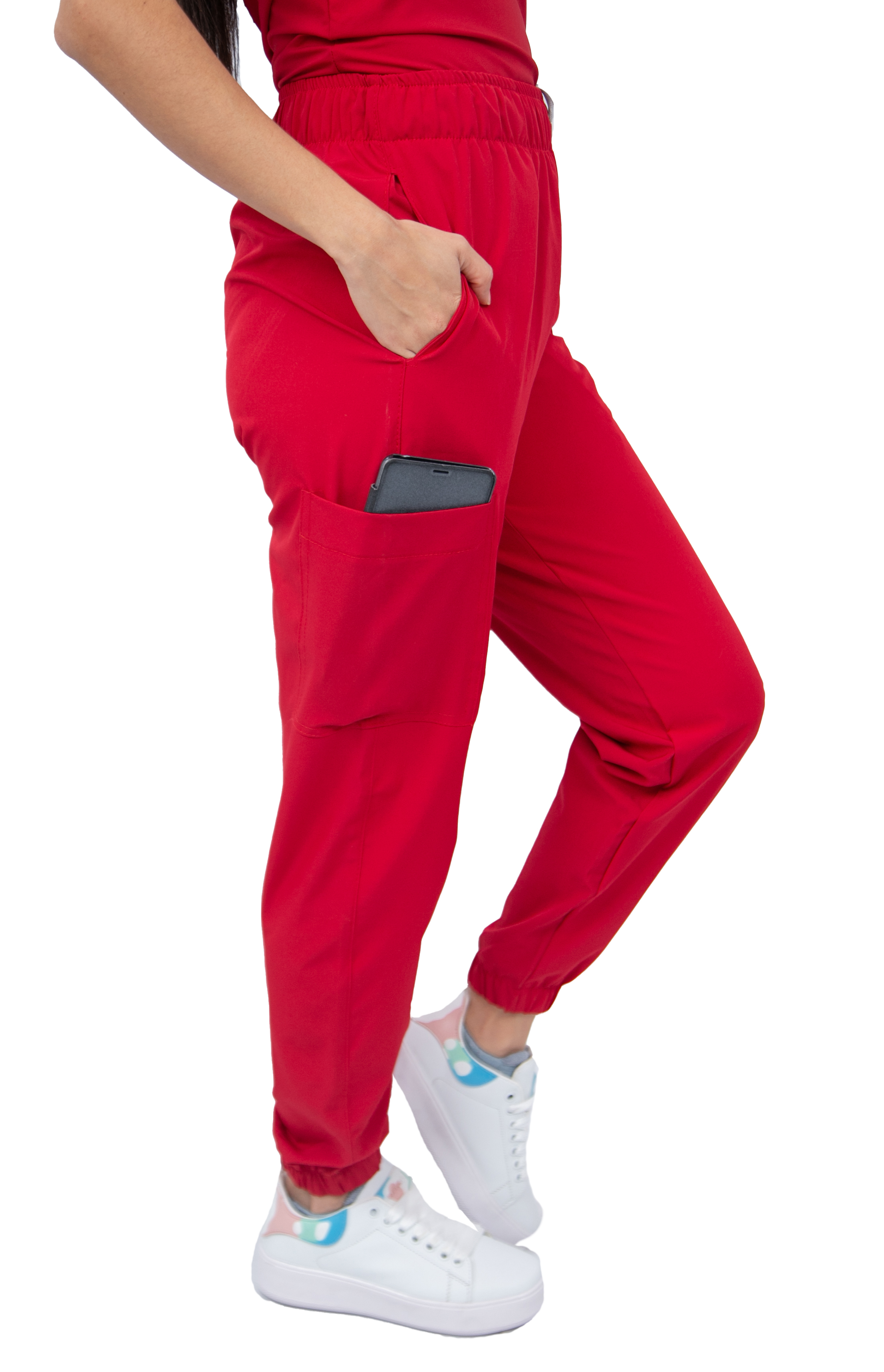 Foto 5 pulgar | Pijama Quirúrgica Antifluido Scrub Roja para Mujer