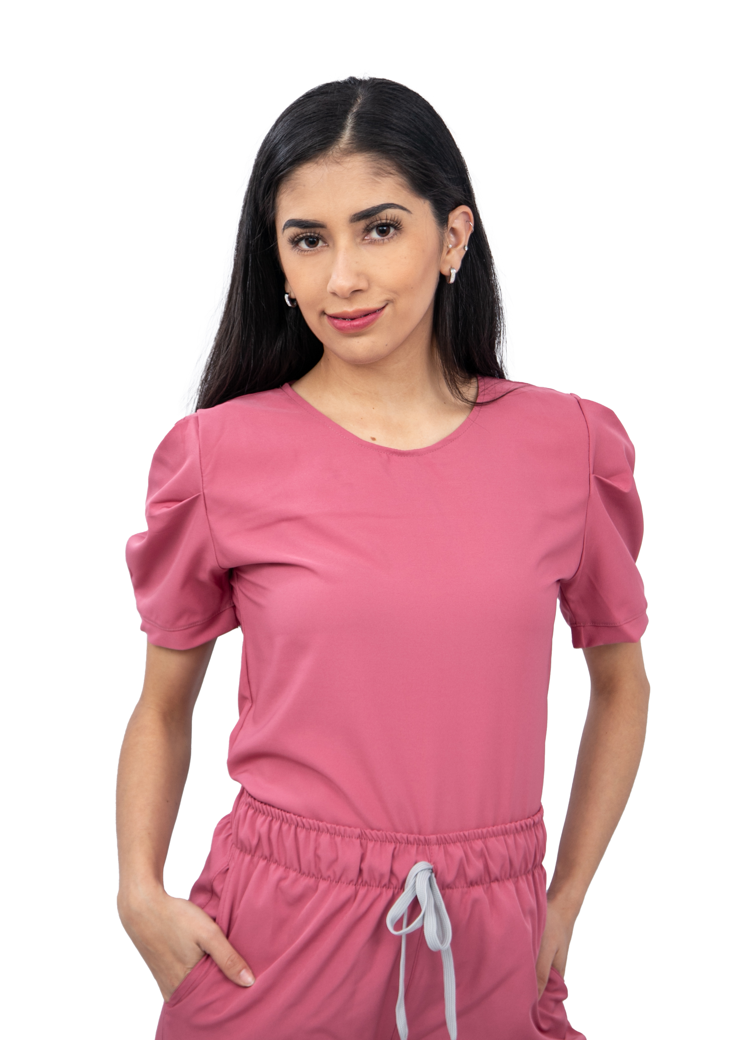 Foto 3 pulgar | Pijama Quirúrgica de Mujer Jogger Stretch Antifluido Scrub Eliz Palo Rosa